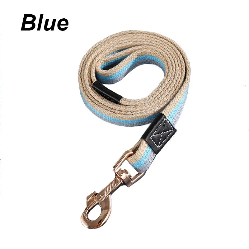 The Stripe Walk Leash – Canvas Dog Lead | Dear Tammy