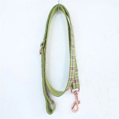 Plaid Personalised Dog Collar with Custom Name Tag | Dear Tammy