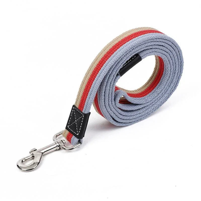 The Stripe Walk Leash – Canvas Dog Lead | Dear Tammy
