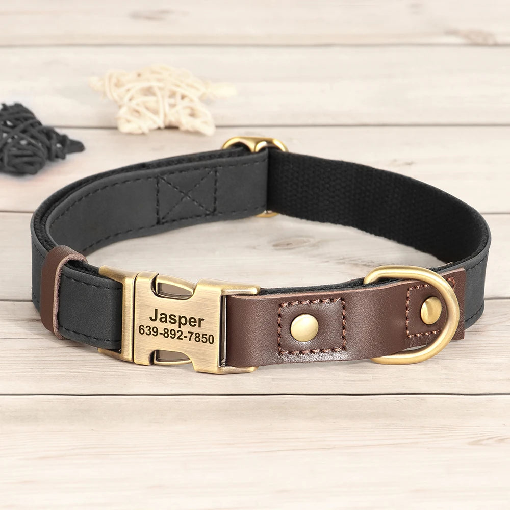 The Signature Collar – Personalised Leather Dog Collar