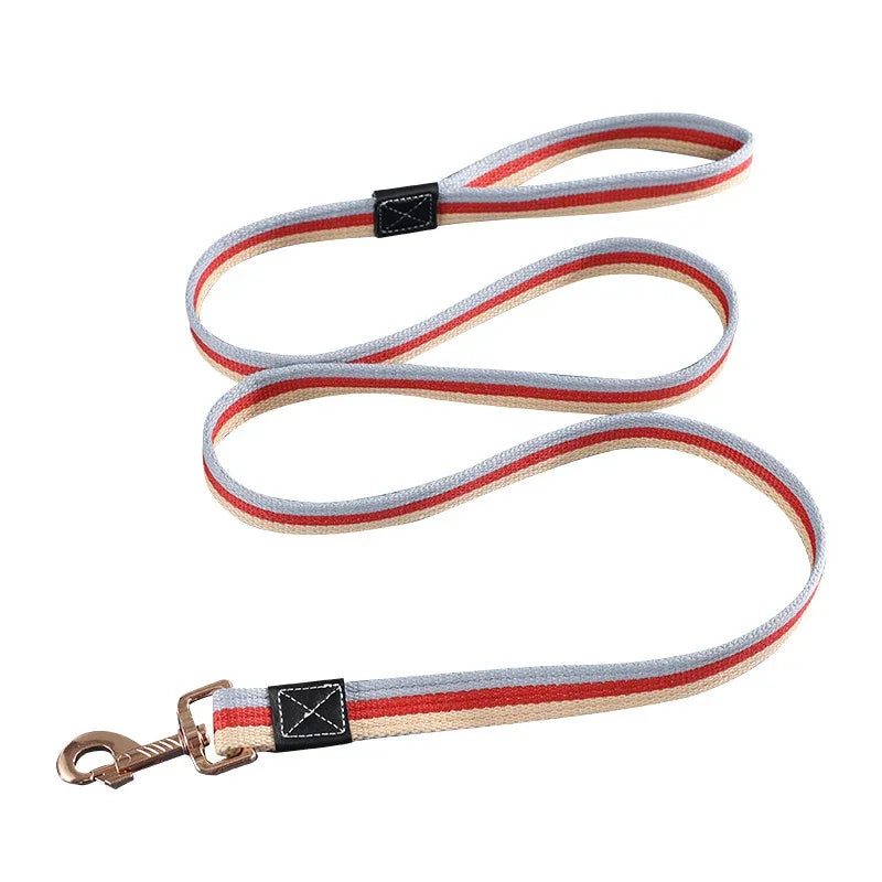 The Stripe Walk Leash – Canvas Dog Lead | Dear Tammy