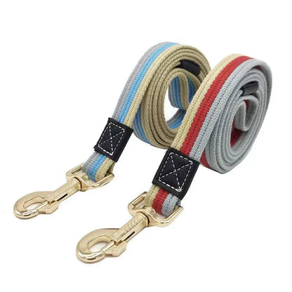 The Stripe Walk Leash – Canvas Dog Lead | Dear Tammy